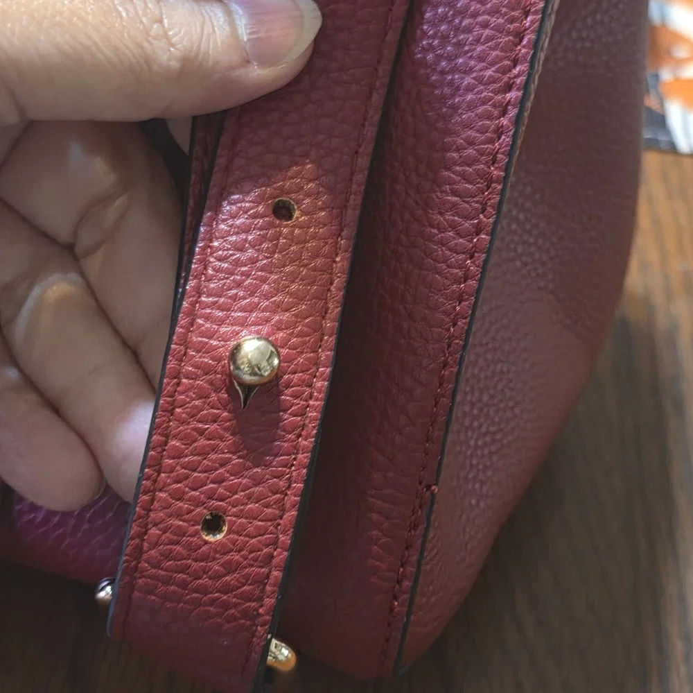 Faux Leather Backpack Red